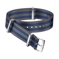 NATO strap - Polyamide, 5 stripe grey and blue - 031CWZ007884w