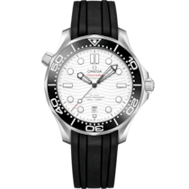 Seamaster Diver 300M 42 mm, steel on rubber strap - 21032422004001