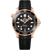 Seamaster Diver 300M 42 mm, or Sedna™ sur bracelet caoutchouc - 21062422001002
