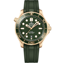 Seamaster Diver 300M 42 mm, or Moonshine™ sur bracelet caoutchouc - 21062422010001