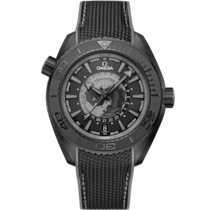 Seamaster Planet Ocean 600M 45,5 mm, céramique noire sur bracelet caoutchouc - 21592462201007