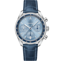 Speedmaster 38 38 mm, steel on leather strap - 32438385003001